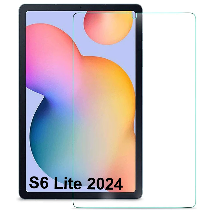 Pelindung layar Samsung, untuk Samsung Galaxy Tab S6 lite 2024 10.4 inci kaca Tempered pelindung layar SM-P620 Tablet SM-P625 Film pelindung bening