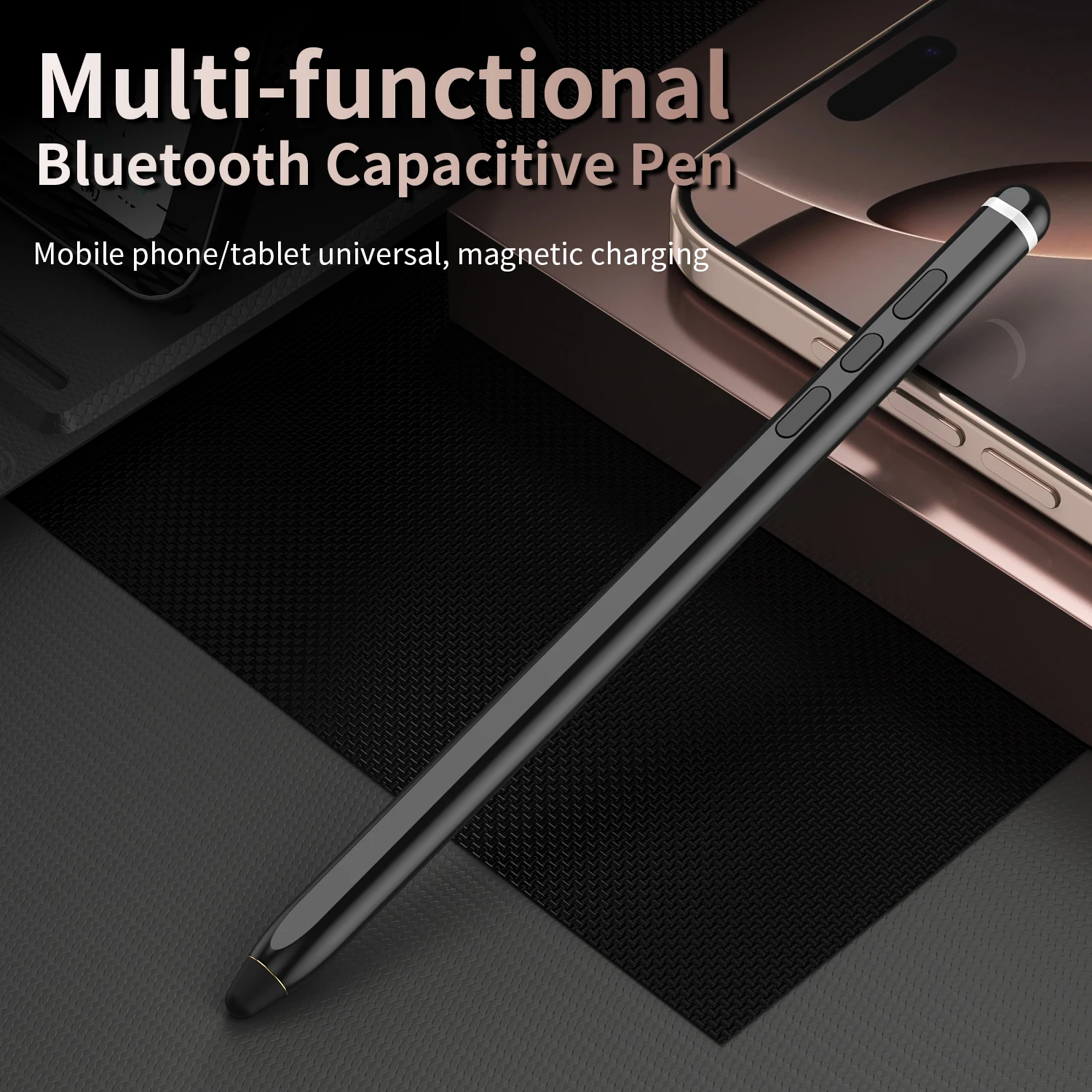 Multi-function Bluetooth Capacitive Stylus for Samsung Galaxy Z Fold 7 with Pen Slot, Charger Cable, Replace Pen Refill, Smart S