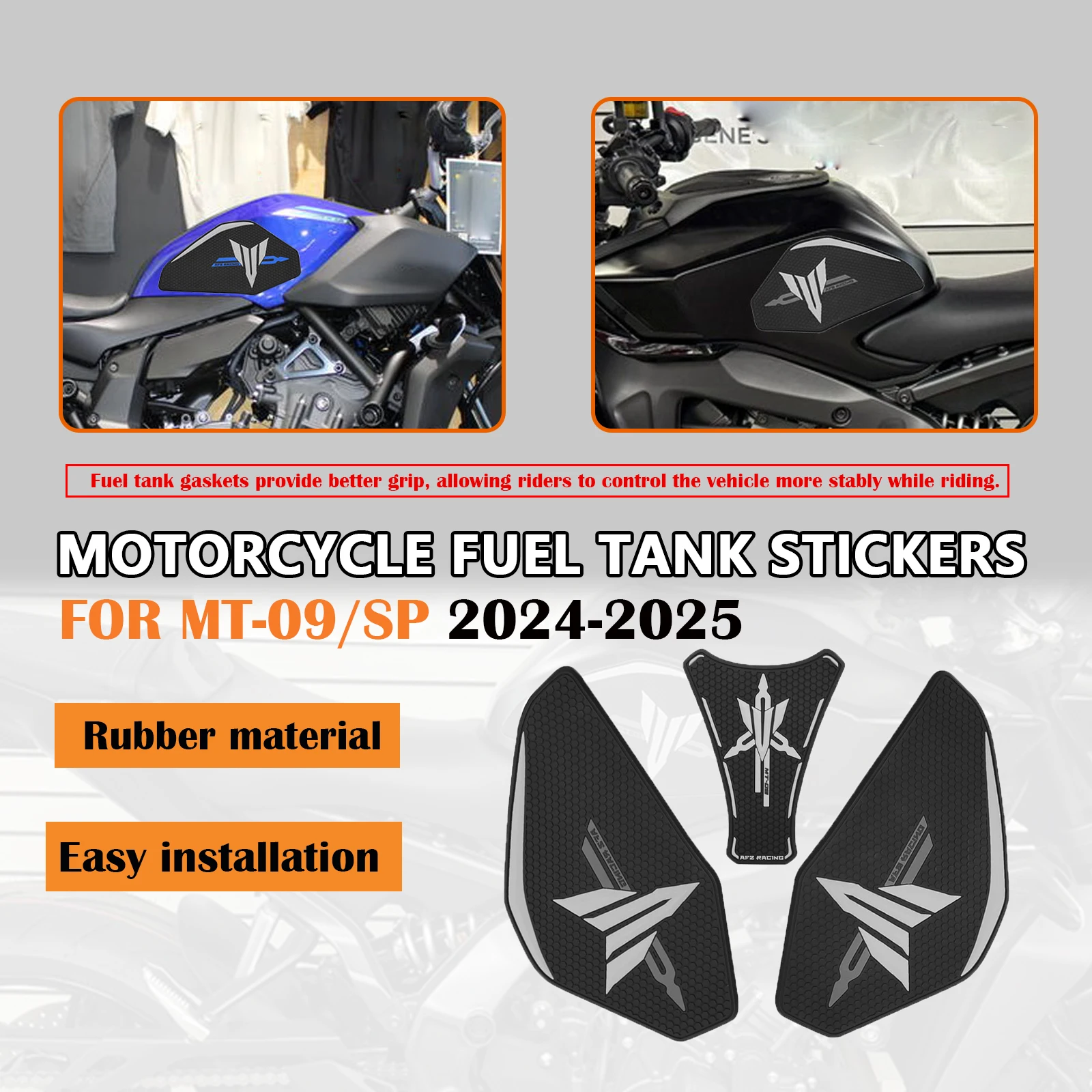 

MT 09 SP New Motorcycle Non-slip Side Fuel Tank Stickers Waterproof Pad Rubber Sticker For YAMAHA MT-09 MT09 SP 2024-2025