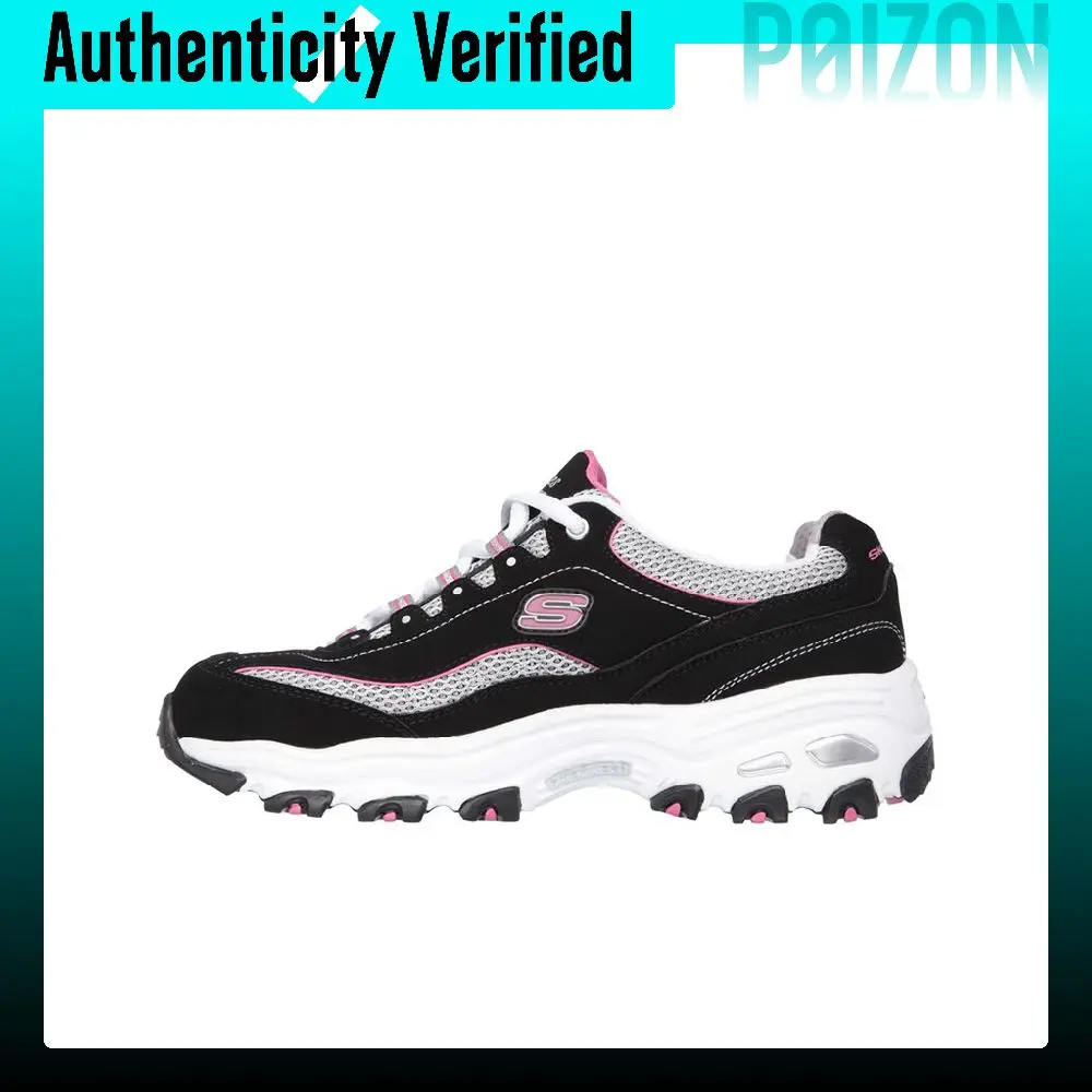 skechers-life-saver-leather-low-top-chunky-sneakers-women's-black-white-11860-bkwp