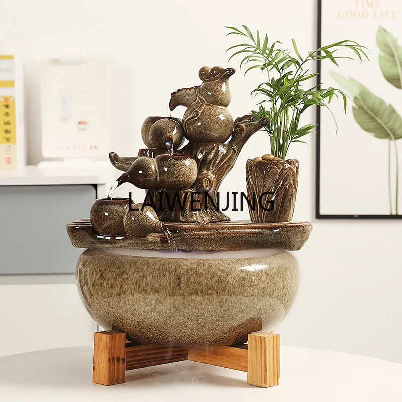 MJY feng shui wheel ornament lucky gourd Shengcai fountain decoration housewarming gift