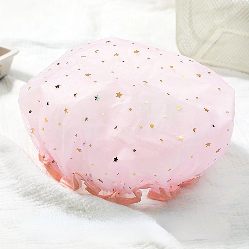 

Несколько водонепроницаемых крышек для душа s шапочка для душа для взрослых, Мягкая сетчатая блестящая шляпа для волос, аксессуары для ванной комнаты, товары для купания шампуня