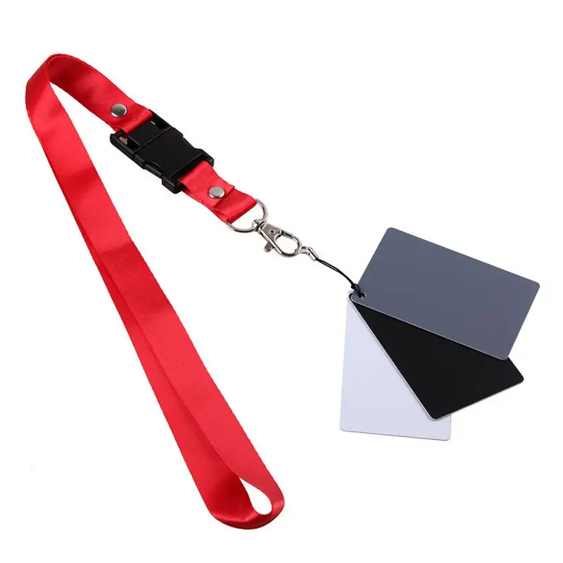 Black, white, and gray three color card, precise exposure, scratch resistant, waterproof, portable, exquisite neckband