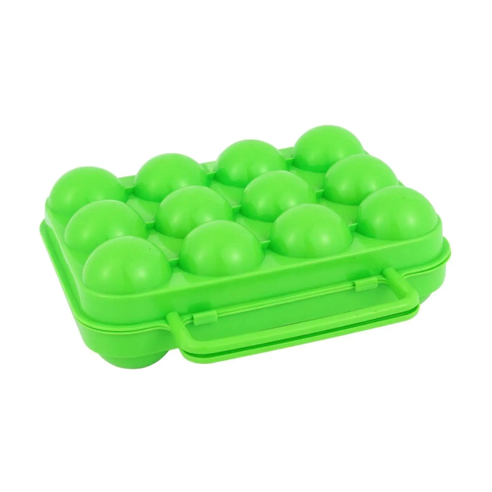 Portable Egg Protection Box Impact-Resistant Clamshell Egg Container with Individual Compartments Compact Long-Lasting