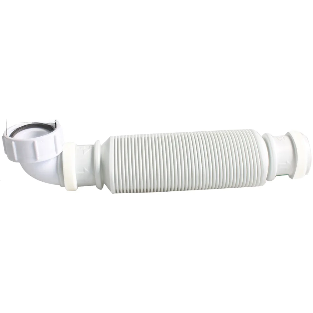 

1pc Water Drain Pipe GN081 1-1/4'' Thread Anti-Backflow Odor-Proof Bounce Type Quick Connect Scalable Pipe For Washbasin