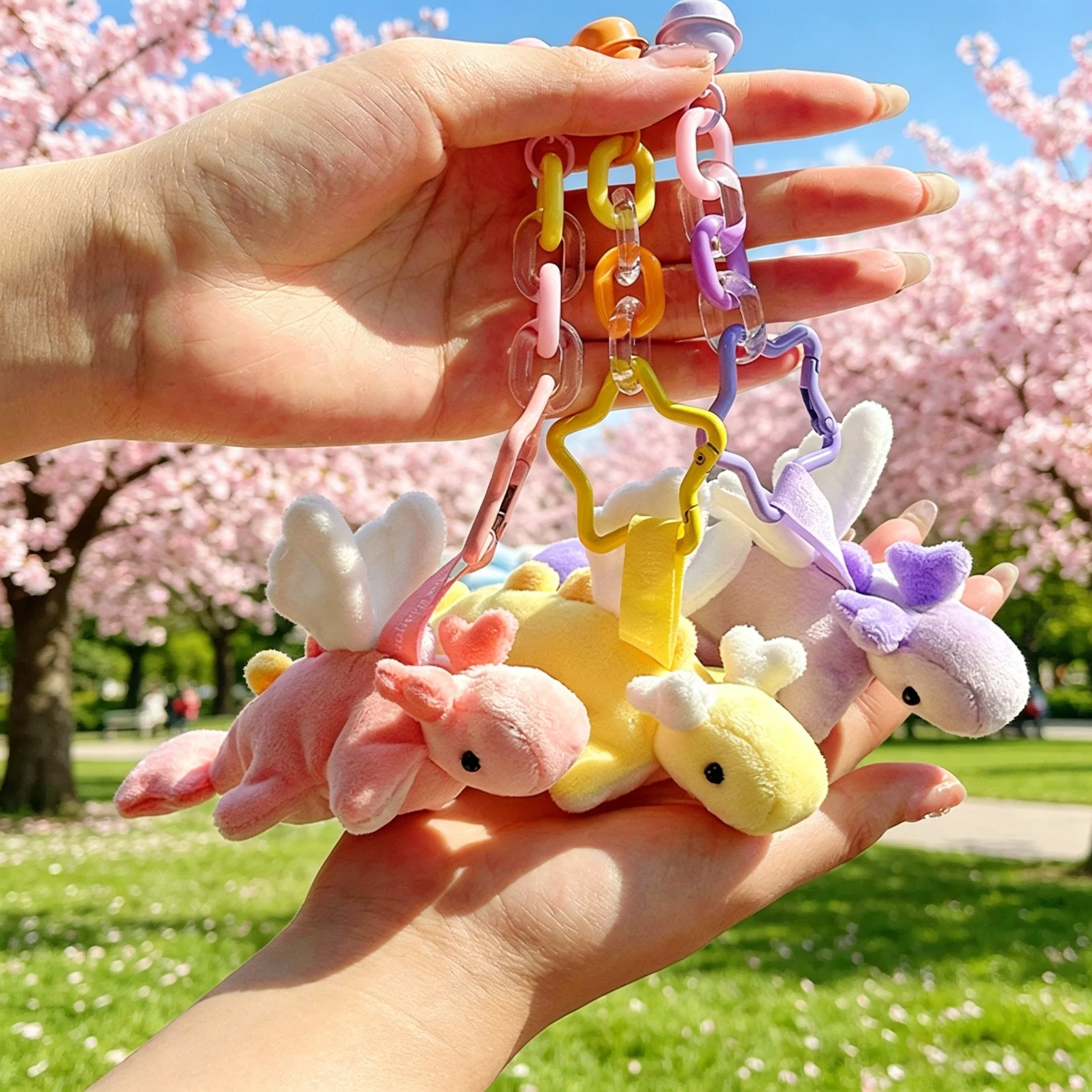 Cute Flying Dragon Plush Hanging Toys Small Pendant Multicolor Dinosaur Soft Stuffed Dolls Key Chain Decorative Hanging Ornament view 4