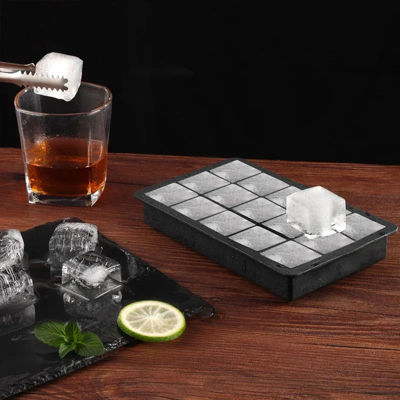 2025 NEW Silicone Ice Cube Molds Big Tray Reusable Durable Ice Cube Maker for Bar Pub Whiskey Cocktail Ice Block Model