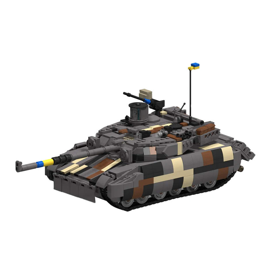 MOC Classic Bricks T-84BM Ukrainian Main Battle Tank Tracked Armored Vehicle Model Technology Building Blocks Kid Toy Collection