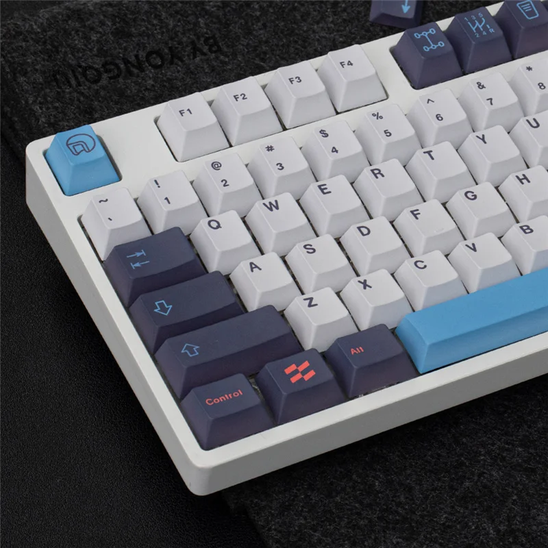 Imagem -02 - Pbt Dye Sublimation Keycaps Perfil Cereja Barra de Espaço 6.25u Shift 2u para Teclado Mecânico Gmk Trackday Keycaps 23 129 Keycaps