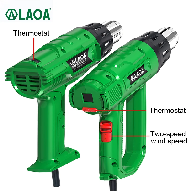 LAOA Hot Air Gun 2000W Digital Heat Gun Car Film Variable Temperature for Shrink wrapping Paint Remover/Stripper Thermal Blower