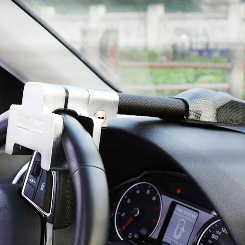 

Car universal anti-theft steering wheel lock security anti-theft security alarm lock retractable anti-T-lock security tool