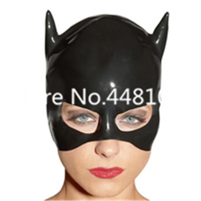 

Sexy Full Head Latex Mask Rubber Hood Cat Women Fetish Cosplay with Back Zipper Mask Custom Made