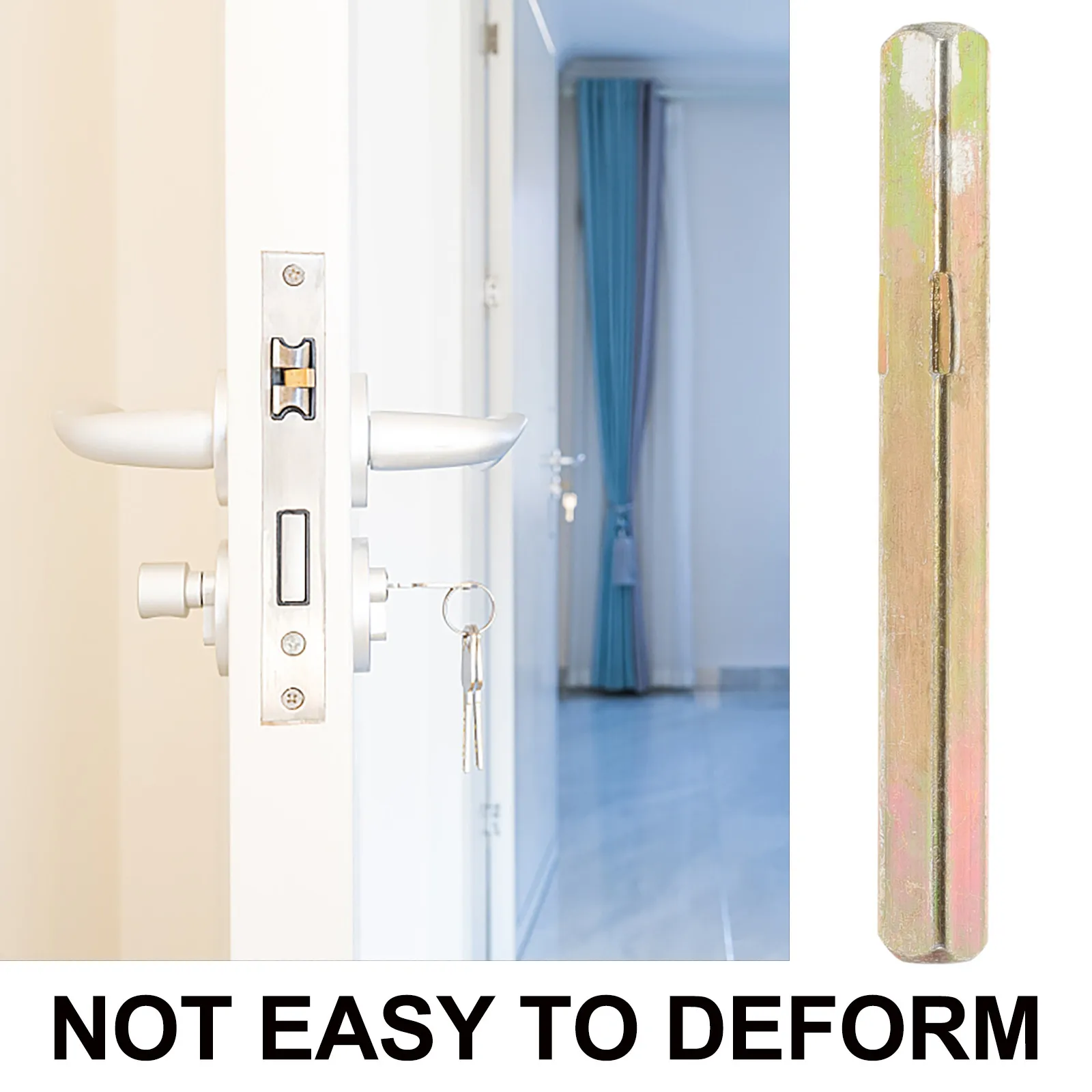 Door Handle Spindle Bar Sturdy Iron Replacement Spindle 85Mm Rod Smooth Operation Old Door Knob Replacement
