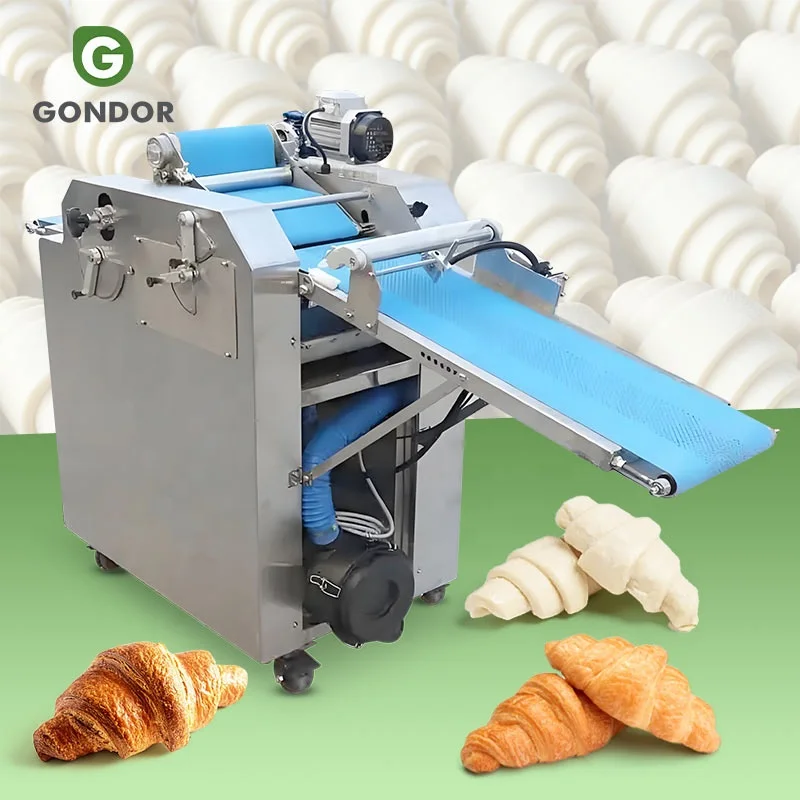 Mini Croissant Forming Maker Dough Street Bread Rolling Making Production Line Machine Automatic Price