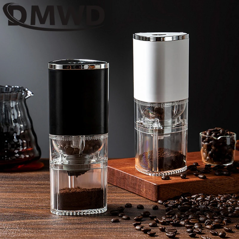 DMWD Portable Electric Coffee Grinder USB Charge Ceramic Grinding Core Home Coffee Mill Beans Pulverizer Grinder Machine