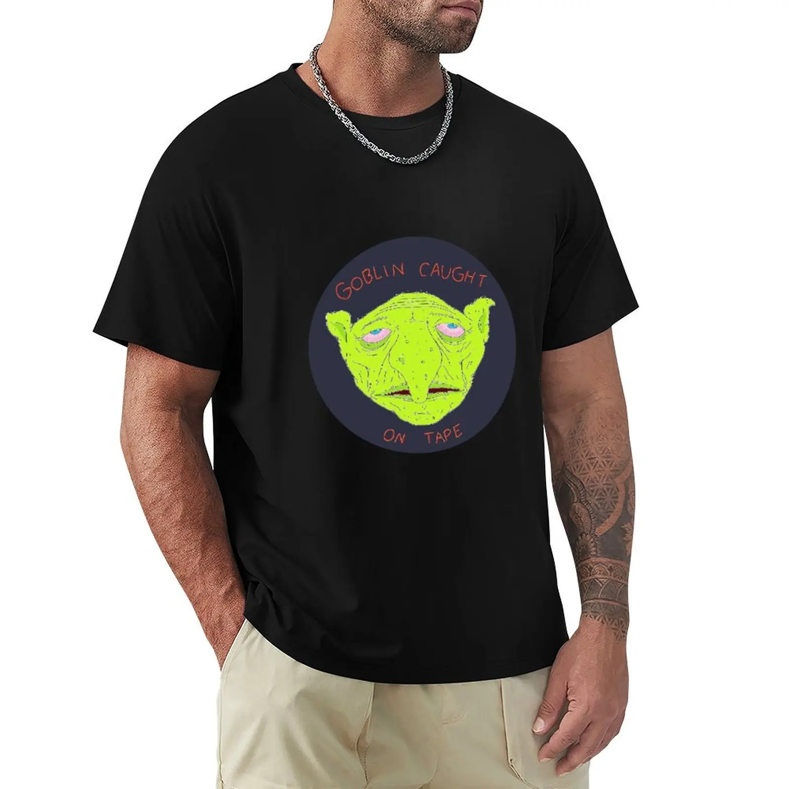 Goblin Caught On Tape Smiling Friends - Adult Swim T-Shirt Fitness Training Breathable Tee