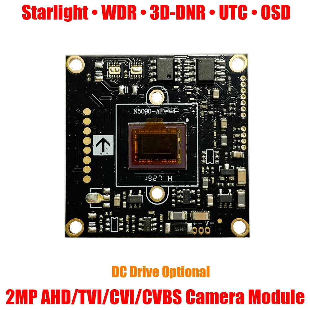 2PCS 1080P WDR Starlight IMX327+FH8550M 2MP AHD TVI CVI CVBS CCTV Camera Module Board 1920*1080 Analog HD Surveillance F50M90