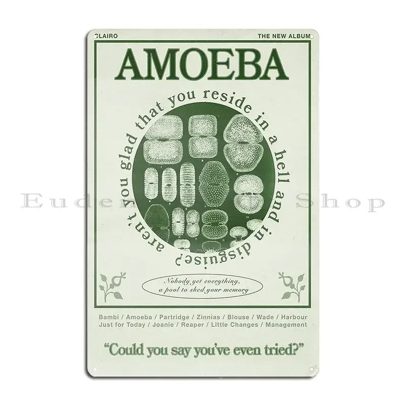 Amoeba Clairo Sling Metal Sign Plaques Kitchen Club Club Customize Vintage Tin Sign Poster