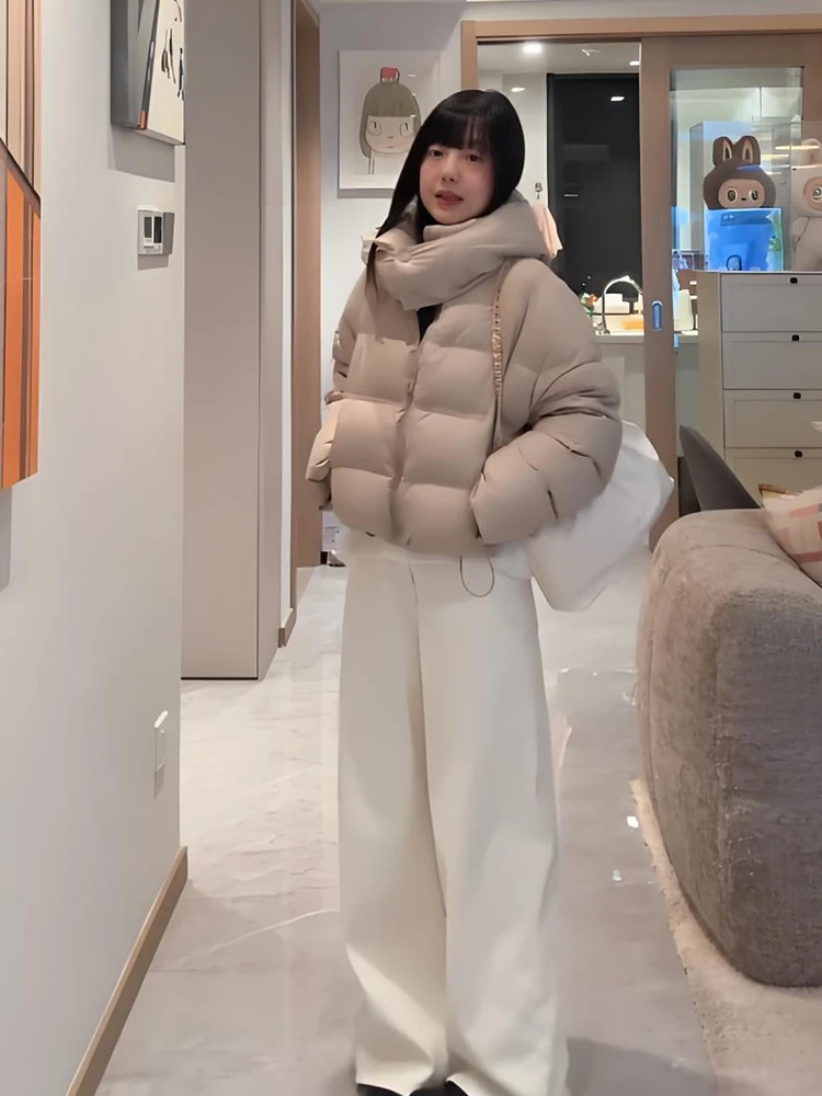 

Джинсы с высокой талией, прямые, из светлого денима, осенне-зимние, повседневные, универсальные, широкие, длинные брюки, стройнящие женские джинсы