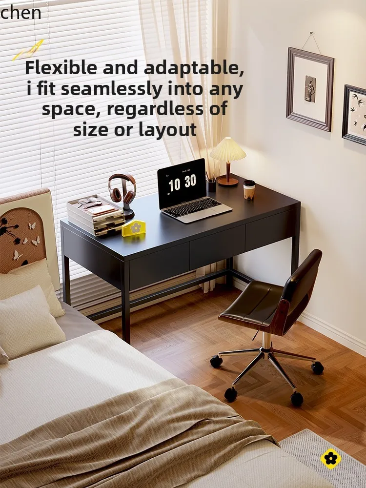 Hxl steel bench desk - all-in-one computer desk for bedroom or home office