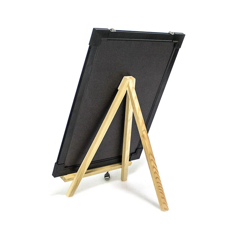 Drawing Sign Board 30X40cm Erasable Writing Message Drawing Sign Board With Markers Wood Bracket For Home US Plug