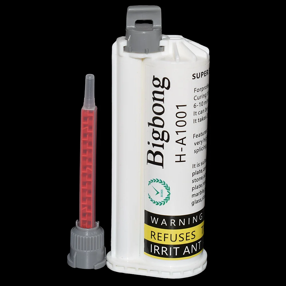 

50ml White AB Glue 10:1 Structural Adhesive Two-Component Caulk Adhesives with 10:1 Static Mixing Nozzle for 50ml 10:1 Glue Guns