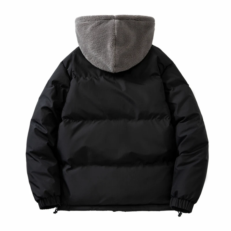New Outdoor Leisure Fishing Camping Trendy Comfortable Padded Jacket Fake Two piece Lamb Fleece Cold proof Warm Cotton Jacket
