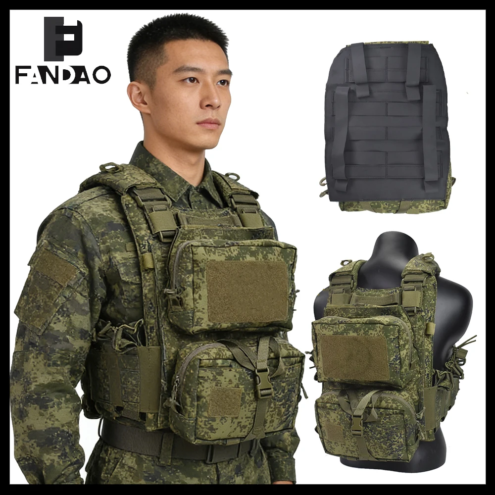 

Tactical Vest Backpack Water Repellent Camouflage Detachable Hydration Pack Russian Little Green EMR Gear for Hunting Shooting