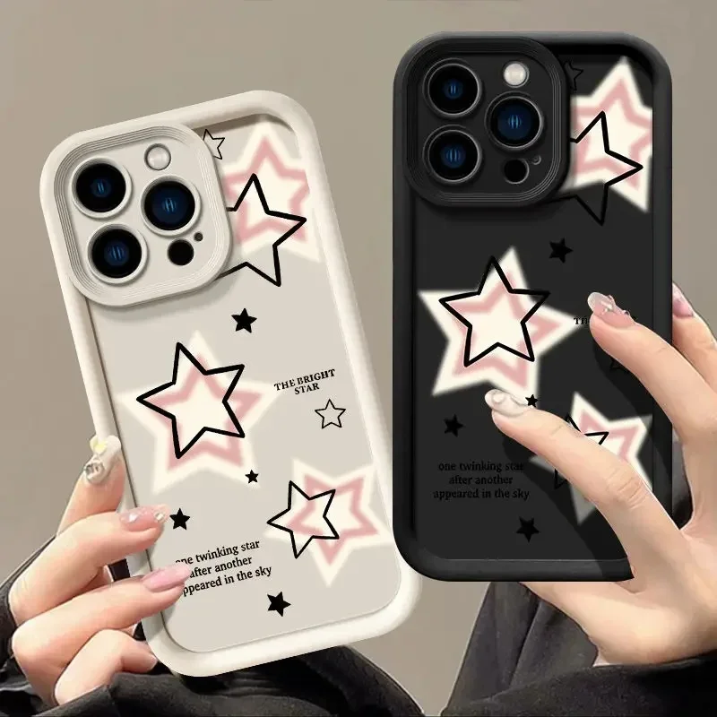 Cute Stars Case For OPPO Realme C53 C55 C75 C67 C65 C63 C61 C51 C35 C21Y C25Y C30 C31 C33 C12 C15 C21 C25 C20 C11 13 12 Pro Plus