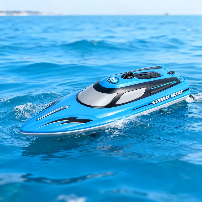 

HJ815 Высокоскоростная лодка с дистанционным управлением 2,4G Частота с системой водяного охлаждения Легкая радиоуправляемая лодка Подарочная игрушка для любителей хобби для мальчиков