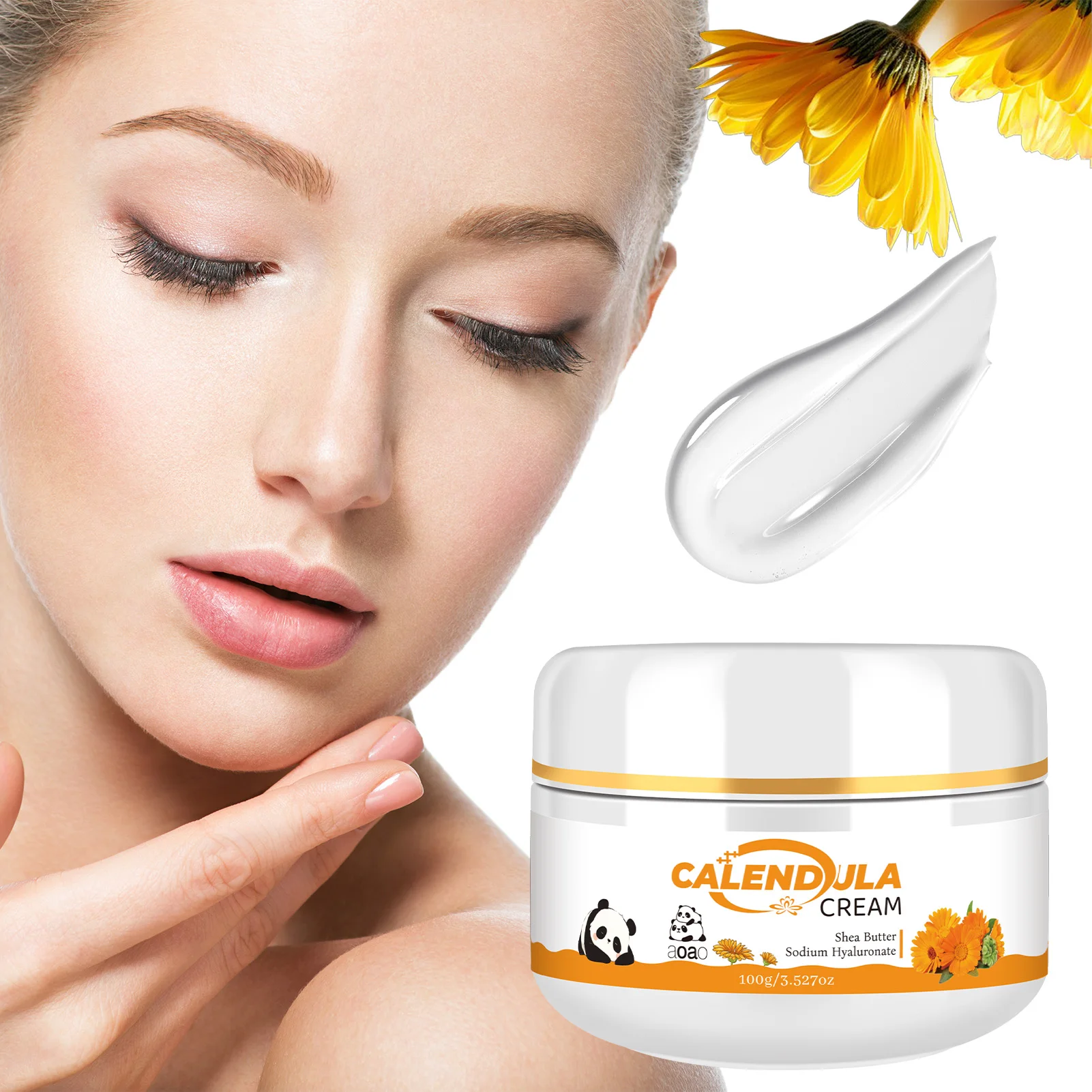 Crema Hidratante Caléndula, ligera y no grasa, adecuada para uso diario en todo tipo de piel.