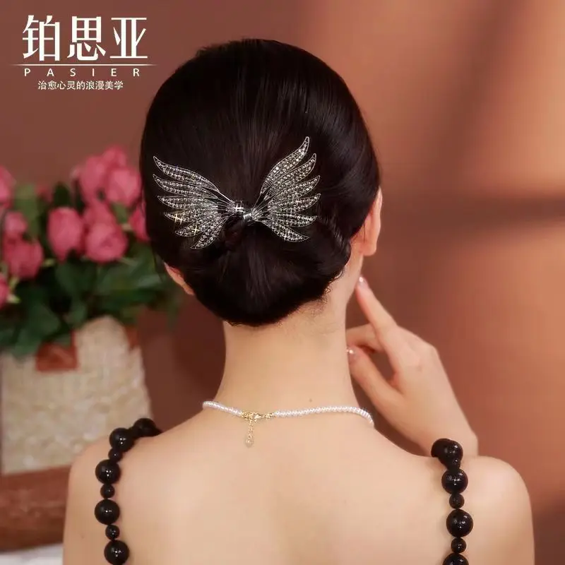 заколки для волос Women\'s Hair Twister Crystal Wings Curler Exquisite Temperament Hairpin Curling Hair Hairpins Hair Accessories