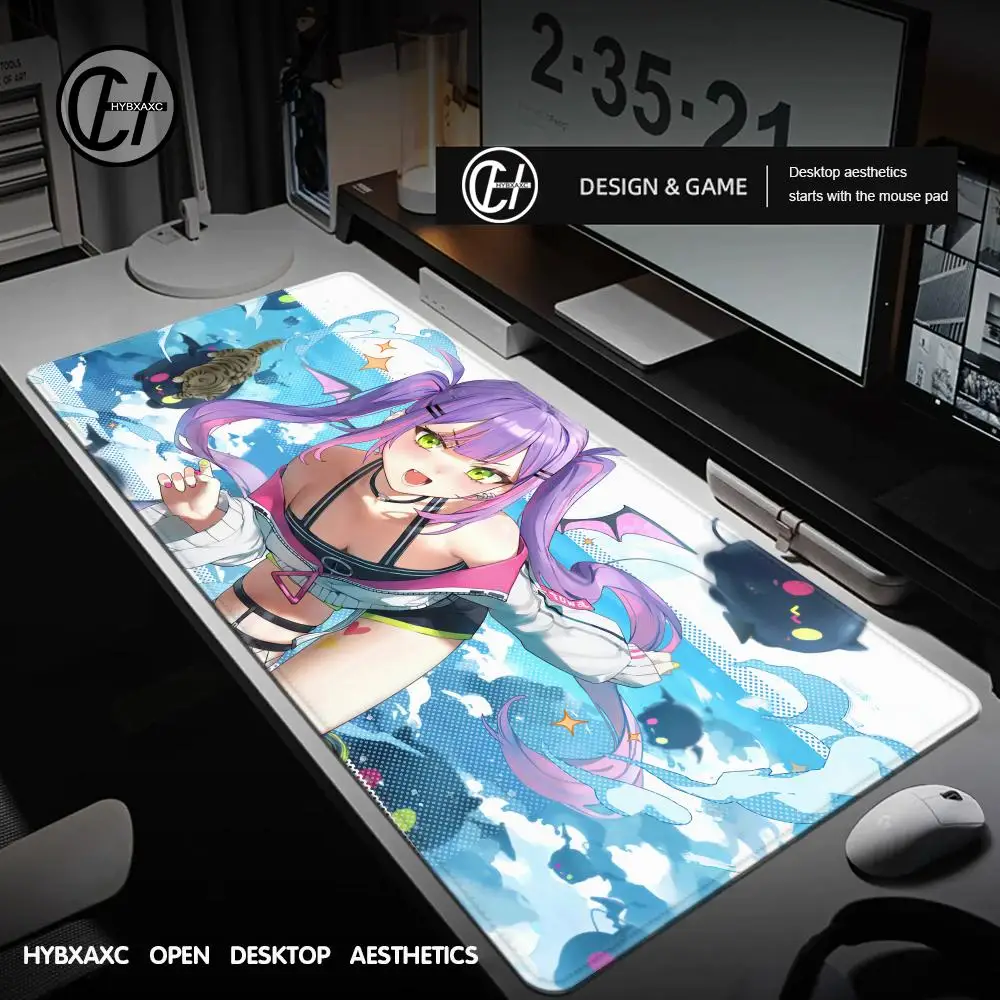 

900x400 Tokoyami Towa Gaming Office Non-Slip Anime Mouse Pad Large Cute Desk Mat Gamer Hololive Keyboard Decor Extended Carpet
