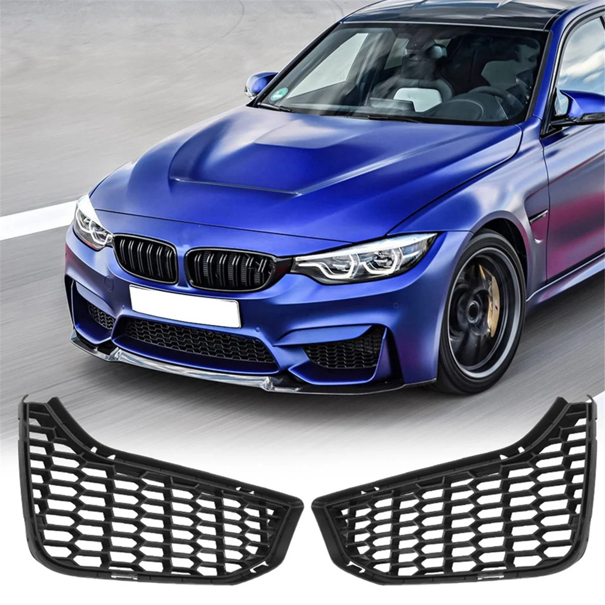 51118054301 51118054302 Front Bumper Grille Grille Ventilation Mesh Automotive for BMW M3 M4 F80 F82 F83 2016-2019