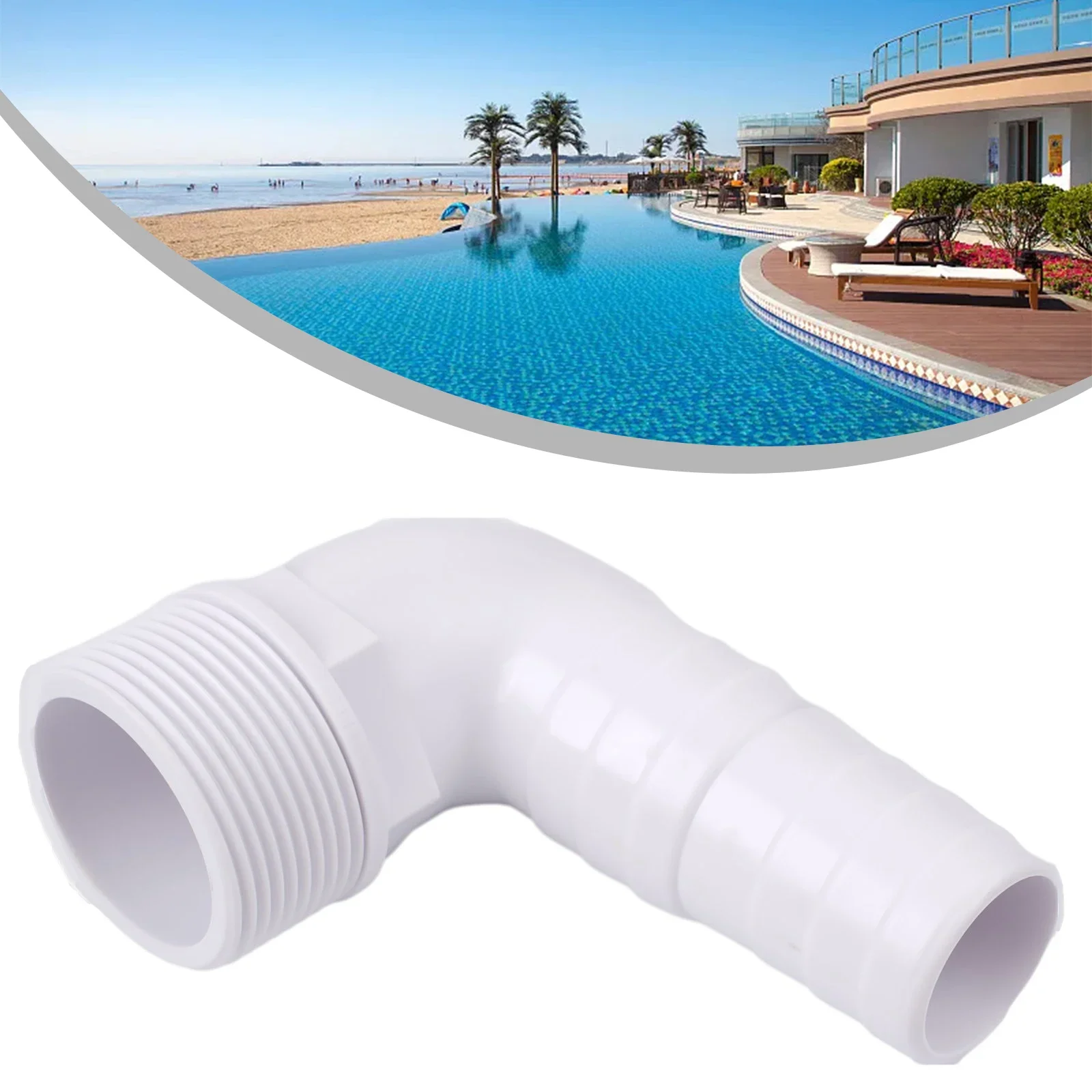 90 Degree Elbow Hose Adapter For Poolzilla 1.5 Inch Elbow Adapter Swimming Pools Filter Hose Adapter Connector 89070