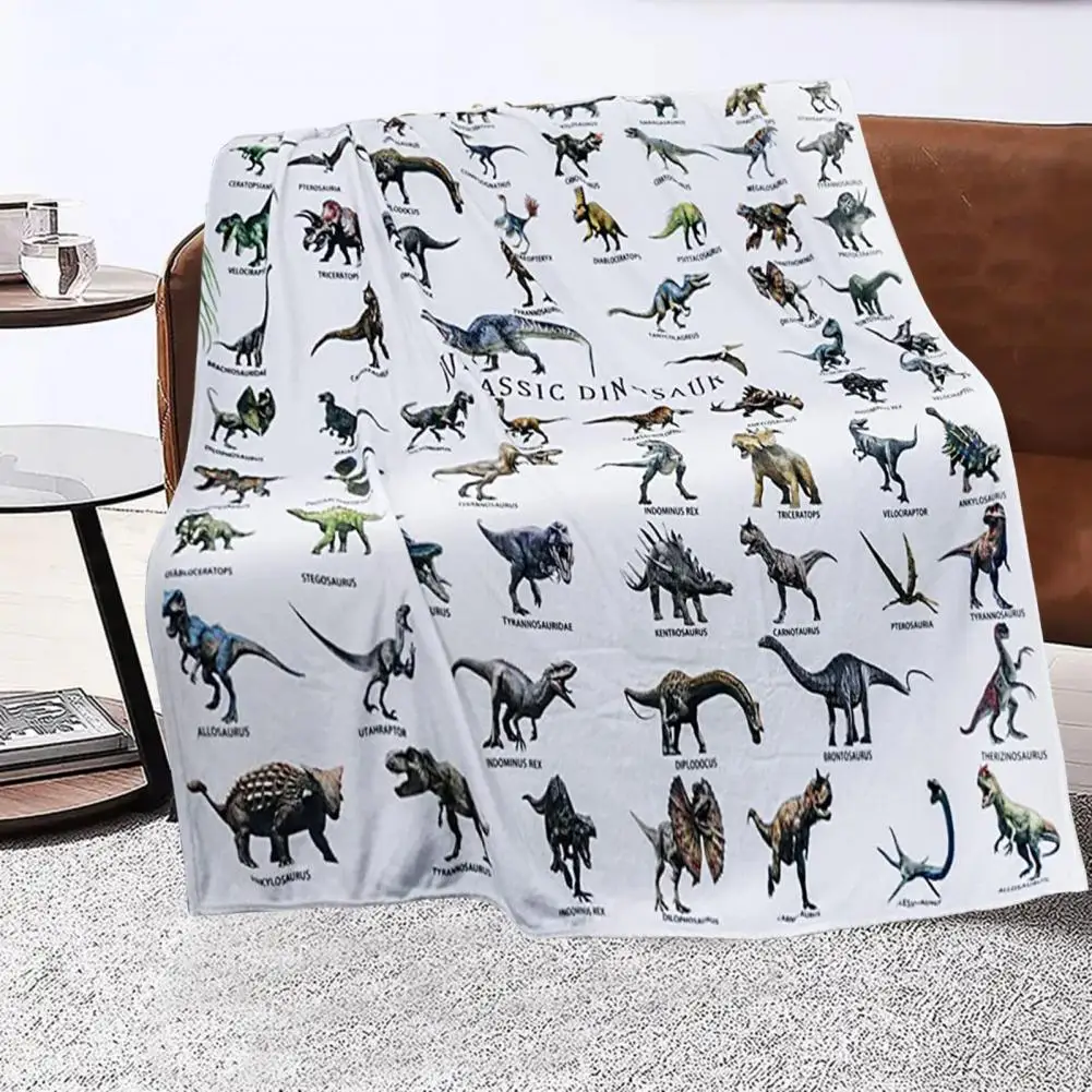 Winter Blanket Soft Blanket for Bed Super Soft Flannel Dinosaur Alphabet Blanket Cozy Sofa Throw for Kids for Dinosaur for Home