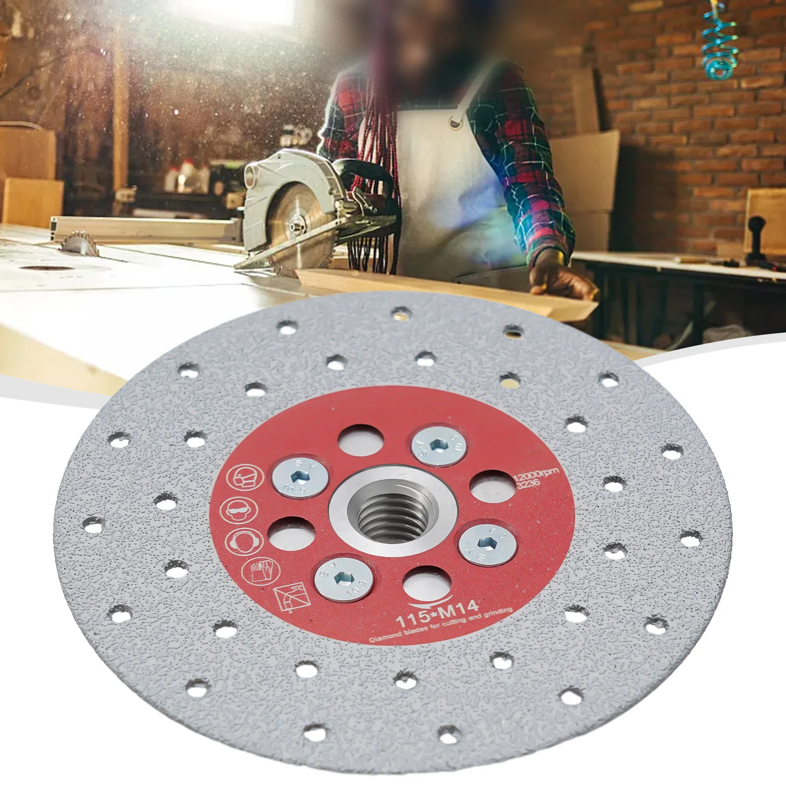 Double Sided Grinding Disc 100/115/125mm Brazed Diamond Coated Grinding Disc Cutting Wheel 40/50 Diamond Grit