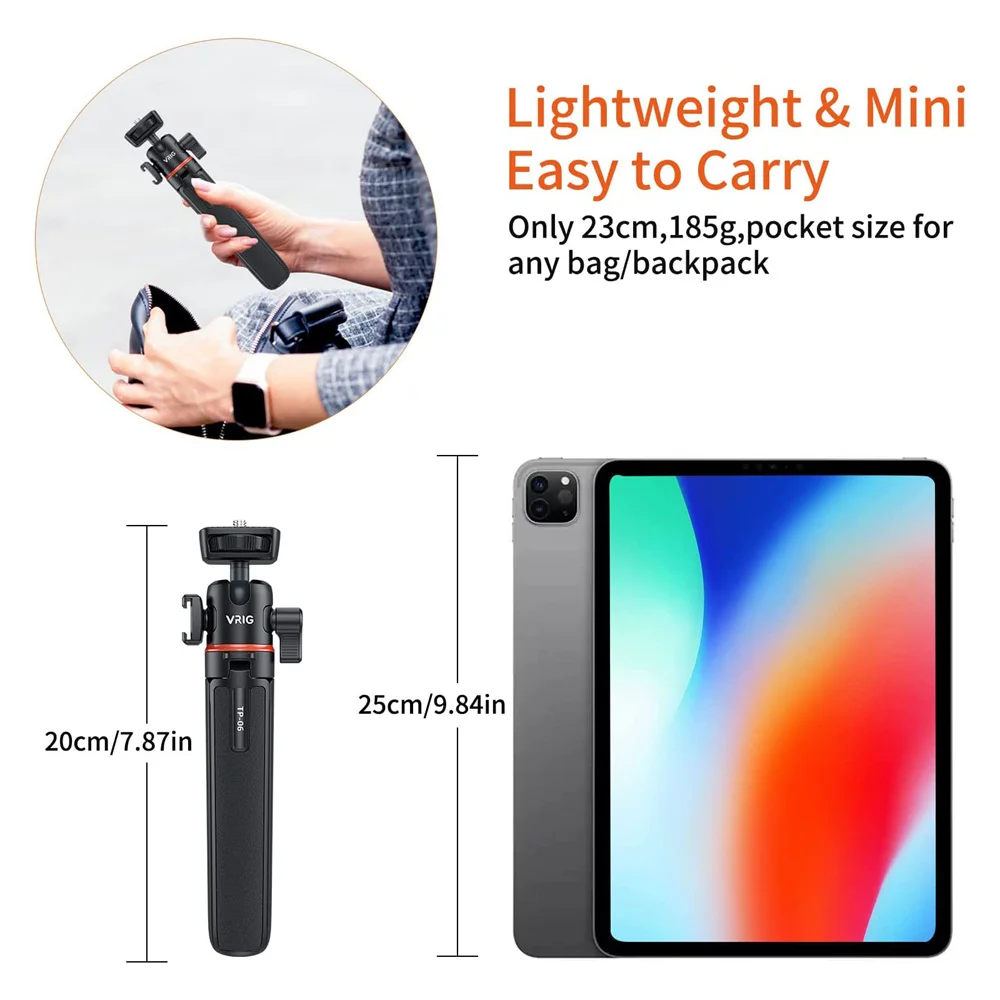 Extendable Vlog Tripod Extend Selfie Stick Tripod For GoPro Camera Smartphone Vlog Tripods for Microphone LED Light