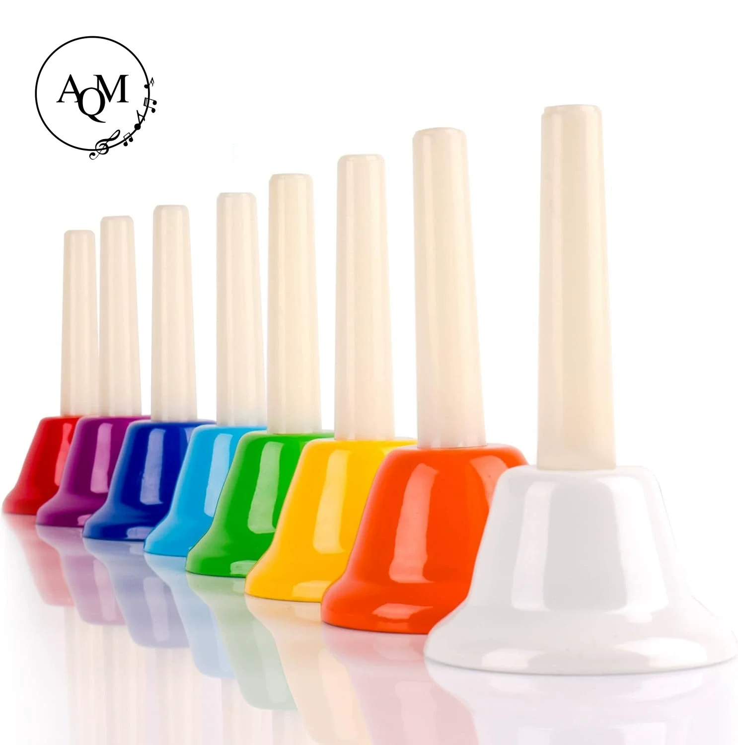 

8 Pcs Eight-tone Colored Clock The Bell Hand Percussion Jingle Bells