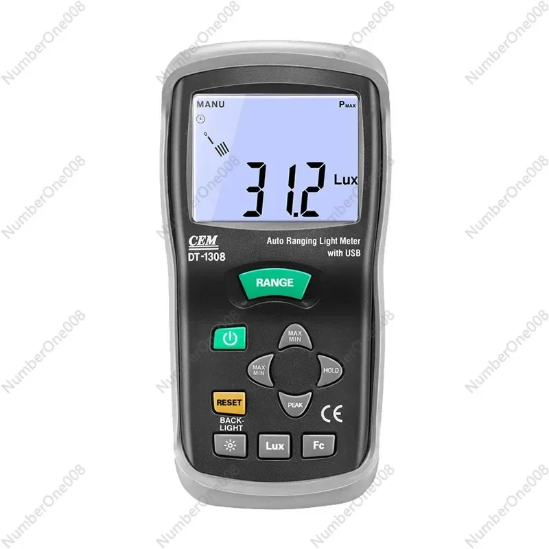 

DT-1308 Portable Photometer Illumination Meter Luminance Meter Photometer Illumination Meter Backlit LCD Display