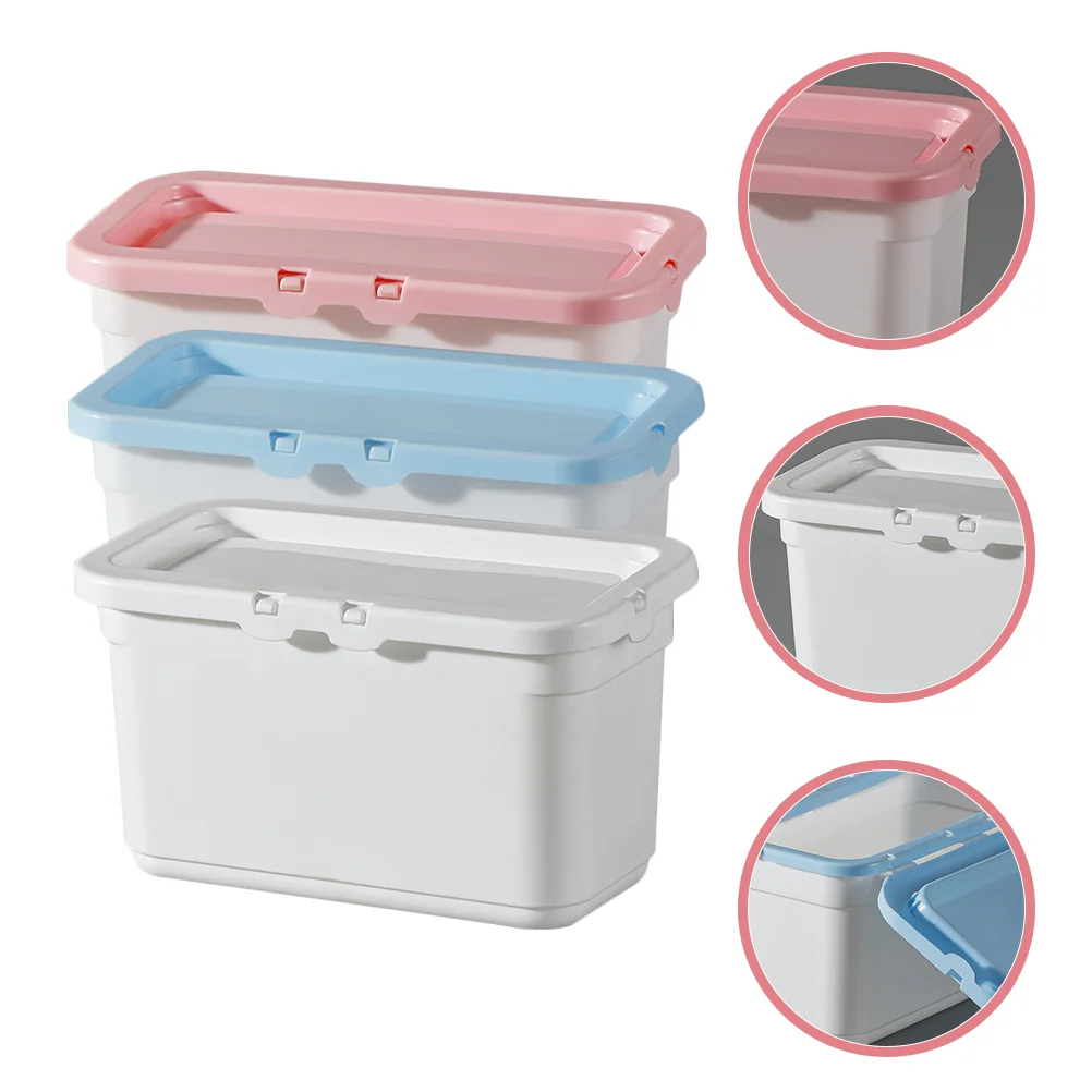 

3 Pcs Laundry Beads Storage Box Bin Powders Holder Organization Bucket Boxes for Clothes Container Dispenser Pp Case