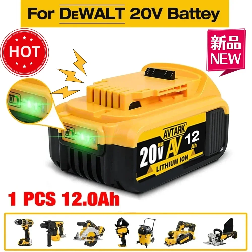 

18V/20 Volt MAX 6.0Ah 8.0Ah DCB200 Replacement Li-ion Battery for DeWalt DCB205 DCB201 DCB203 Power Tool Batteries