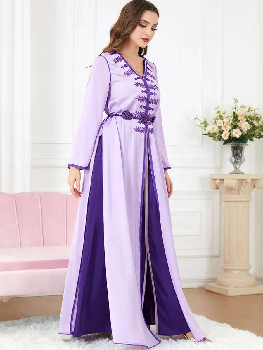 Abaya Muçulmana Para Mulheres, Eid, Vestido De Festa Marrocos, Oração Caftan, Dubai, Turquia, Longue Vestidos, Ramadan, Jalabiya, Conjunto De 2 Peças