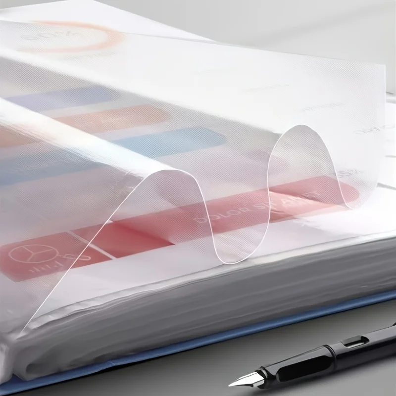 20 Pages A4 Informational Books Folder Office Transparent Insert Multi-Layer File Buggy Bag Organize Files Storage Book