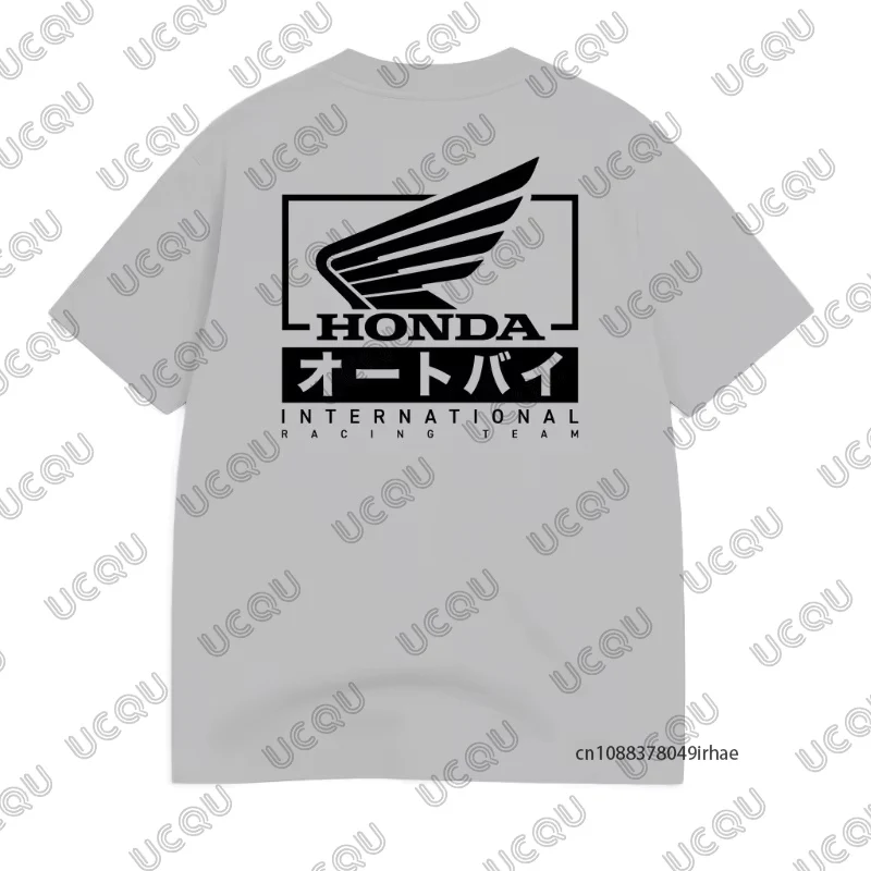 

Honda Printed Motorcycle T-shirt For Men Summer Short Sleeve Modification Riding Off-road Racing Tees Casual Sports Unisex Tops