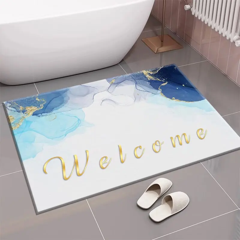 دياتوم الطين التجفيف السريع لينة الكلمة حصيرة الحمام الحمام باب الحمام امتصاص الماء عدم الانزلاق القدم حصيرة الحمام السجاد الصغير #1