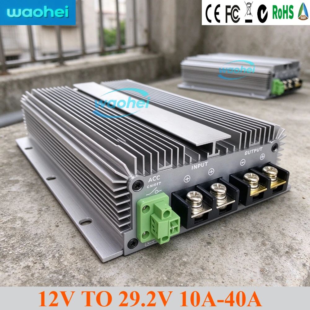 DC DC Step Up Converter 12V TO 29.2V 10A 20A 30A 40A Charger for 29.2V Lipo Auxiliary Battery Charge 28V Lead Acid Battery CE