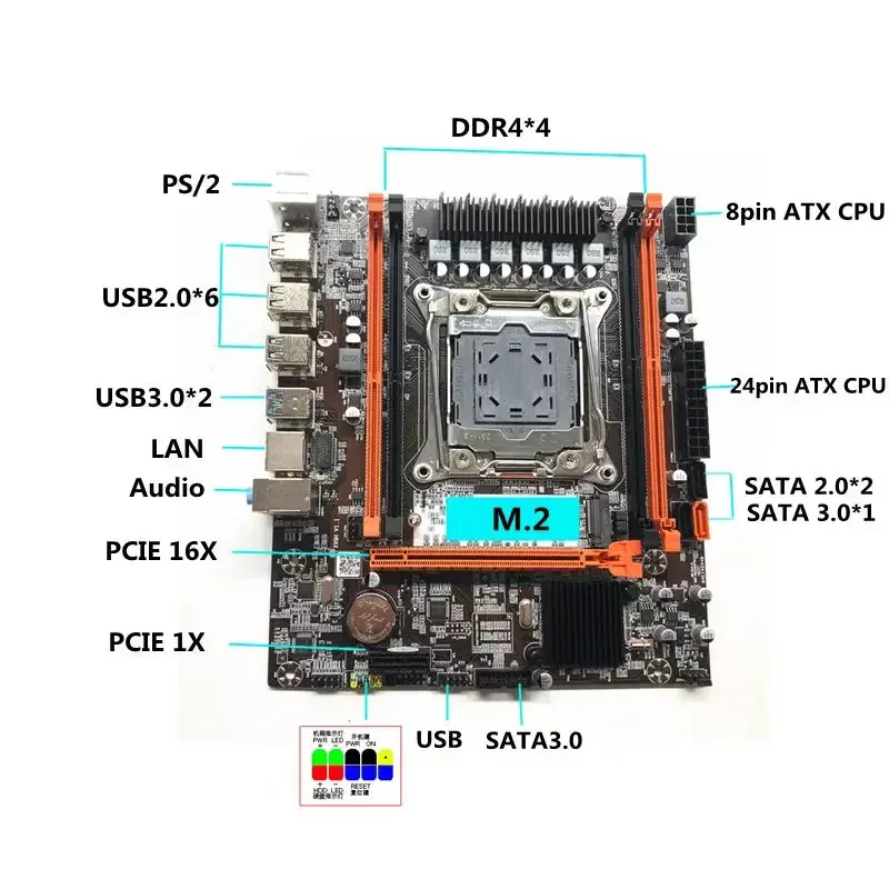 X99 Motherboard Set LGA  2011-3 Kit With Xeon 2680V4 CPU 32GB(2*16G)  DDR4 M-ATX NVME M.2 X99DR4 motherboard Combos - Image 2