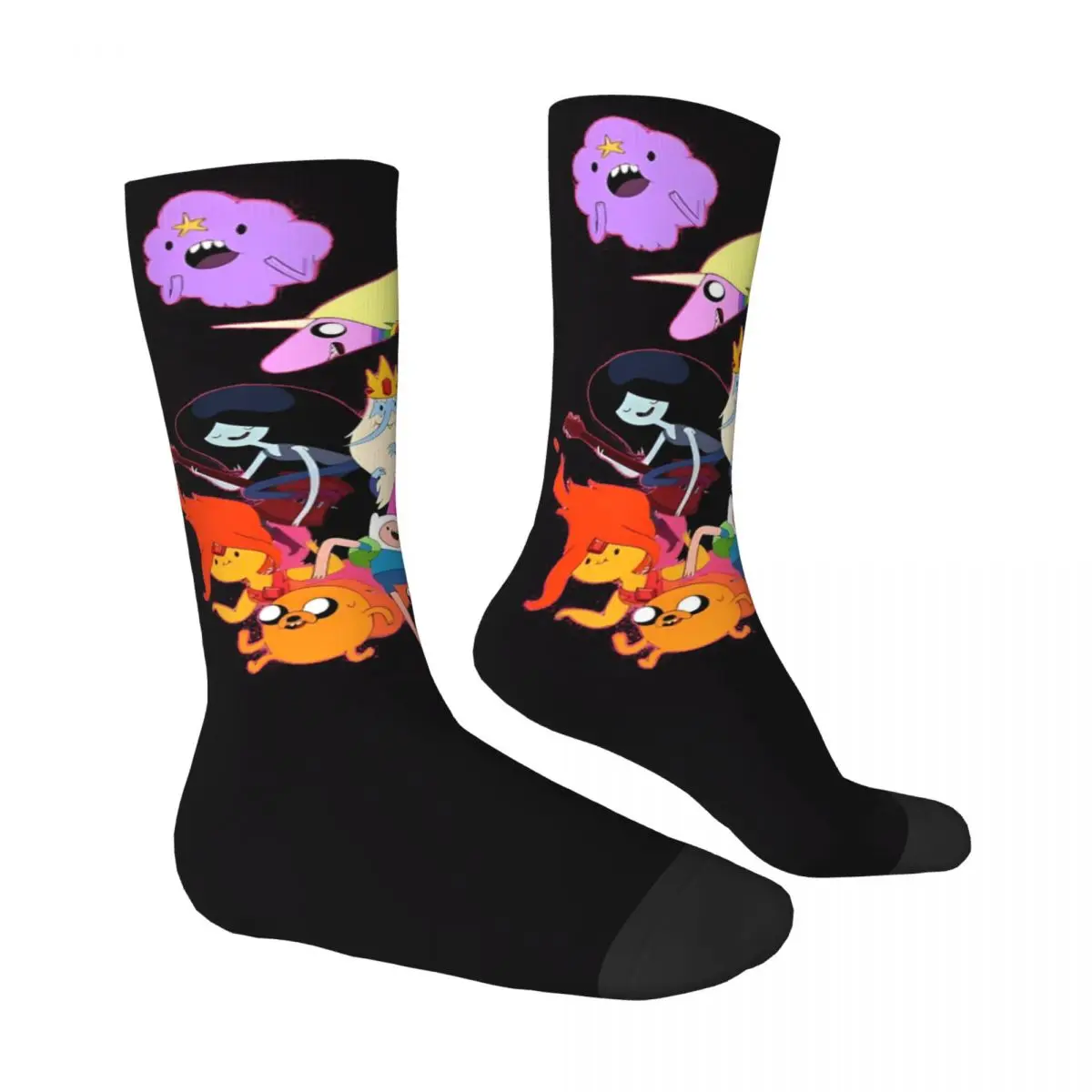 Men Socks Adventure Time Anime Television Stockings Autumn Gothic Medium Soft Socks Design Outdoor Sports Non-Slip Socks