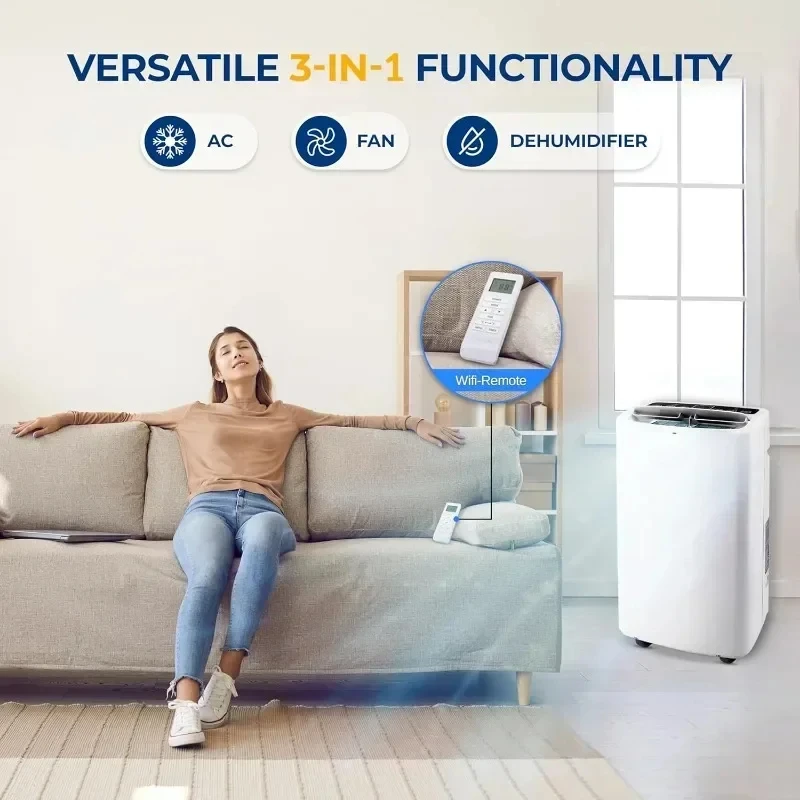 Small Air Conditioner Portable Built-in Dehumidifier - Portable AC Unit for Rooms Remote Control Portable Air Conditioner